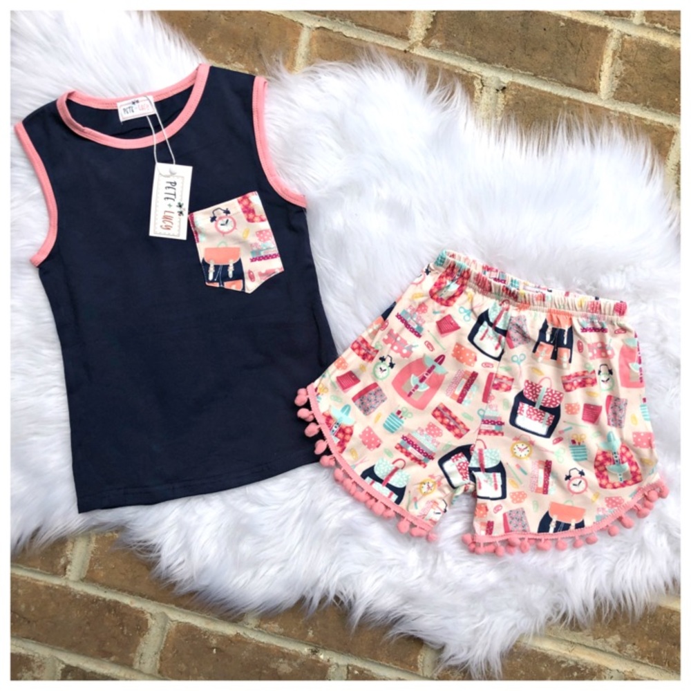 Back to school backpack short set 4T